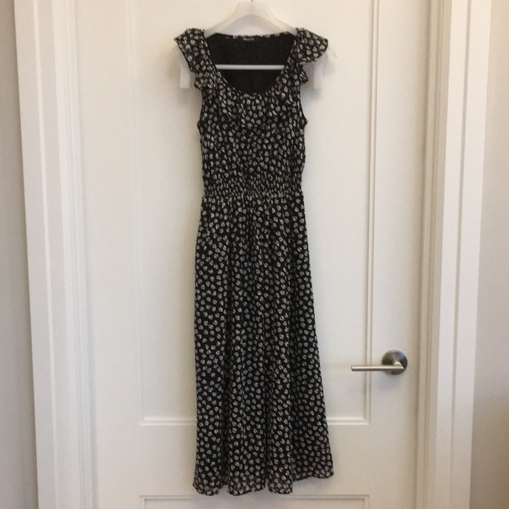 Madewell Ruffle Neck Smocked Dress